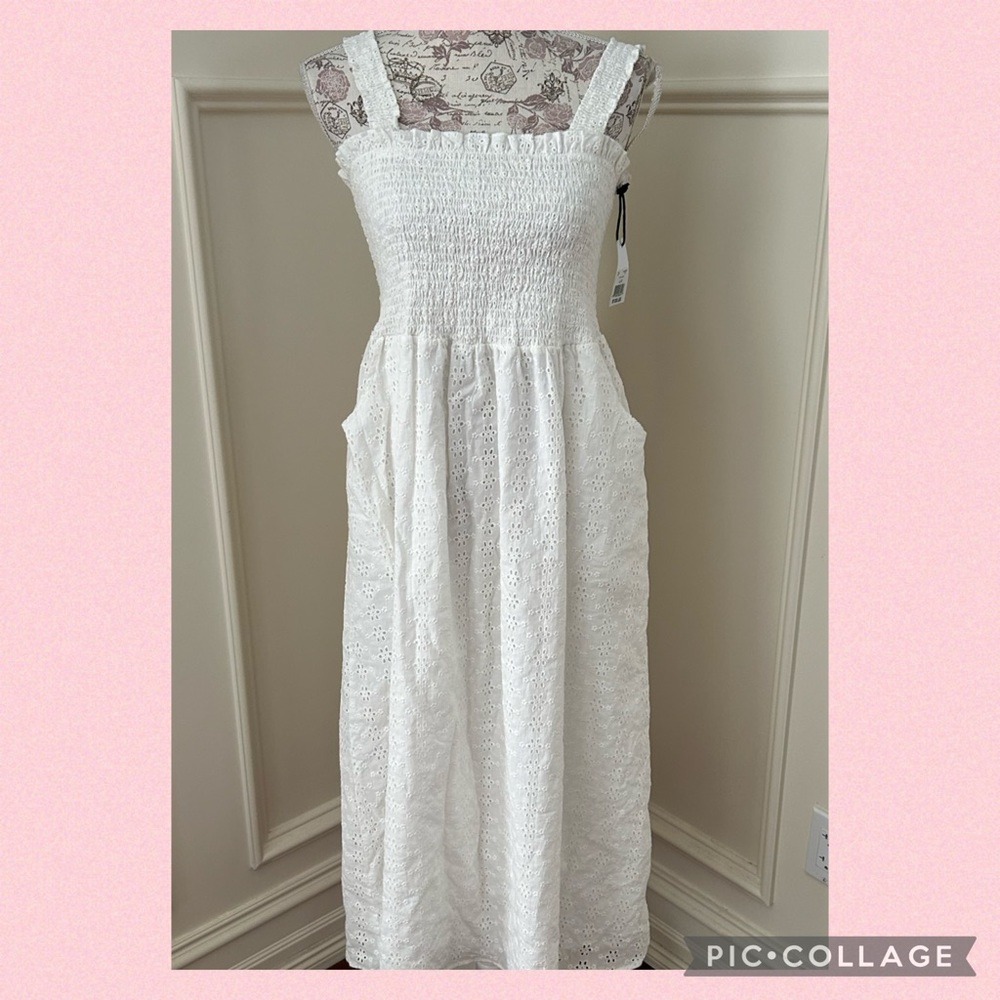 NWT DEX smocked eyelet sundress M/L